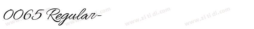 0065 Regular字体转换